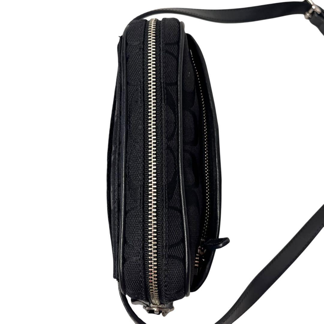 美品✨ COACH コーチ ウエストバッグ ウエストポーチ シグネチャー 黒