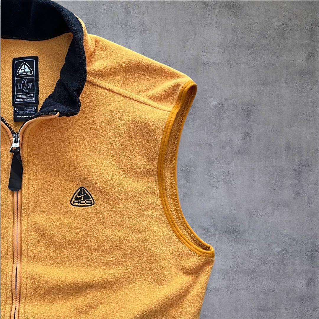 a*e様 NIKE ACG フリース ベスト / ナイキ 90s イエロー