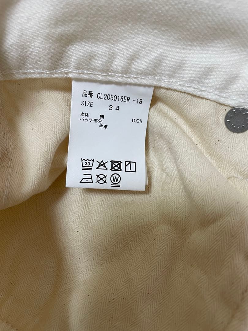美品 Curensology &RC カーヴィーデニムパンツ ホワイト 34
