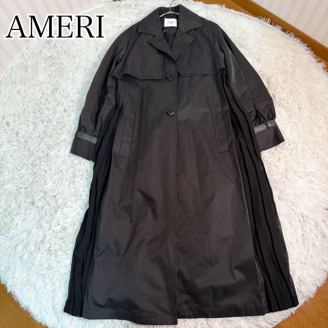【極美品】AMERI BALLOON SLEEVE PLEATS TRENCH