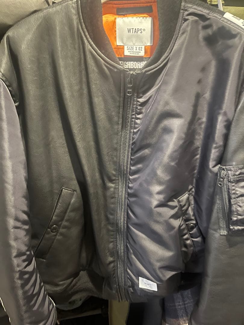 WTAPS x NEIGHBORHOOD EX39 ブラックレザージャケット