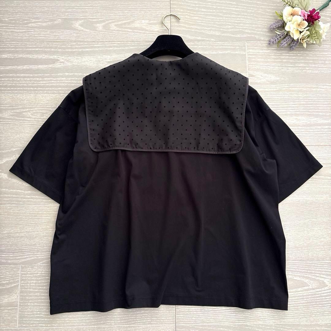 【美品✴︎】yori ヨリ フロッキードットカラーTシャツ