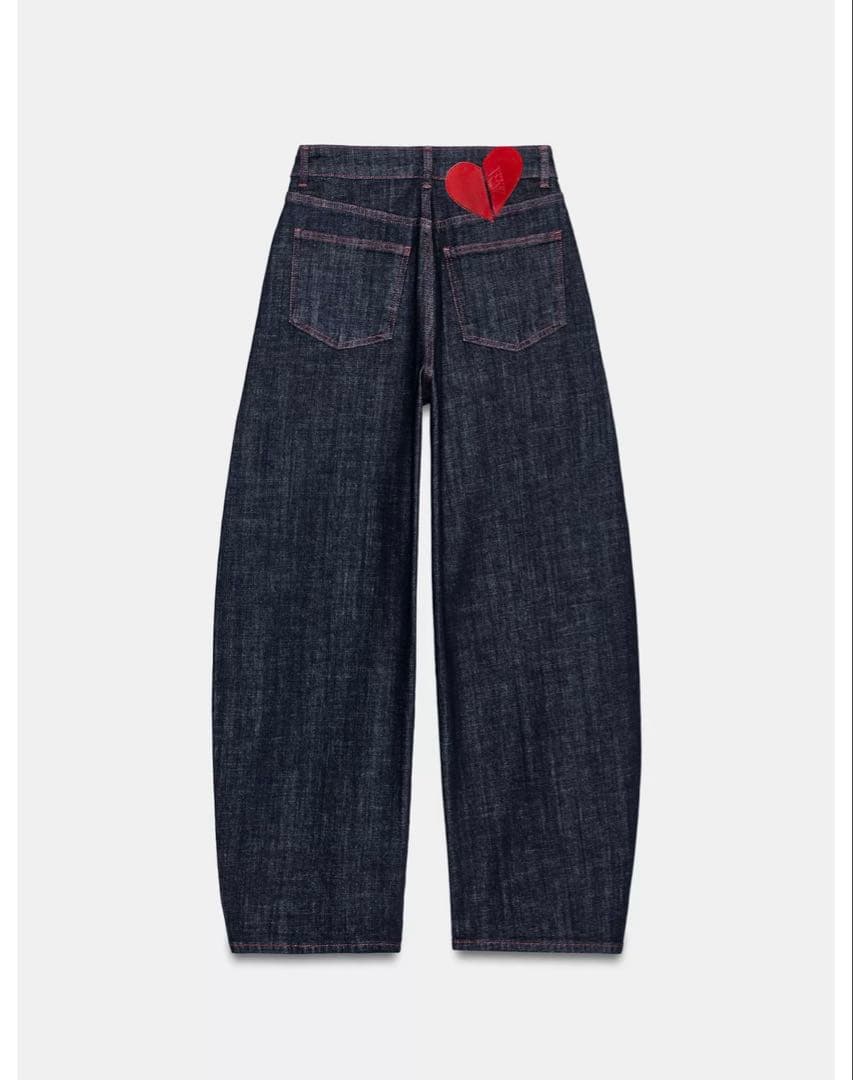 【完売品】ZARA Z1975 ハイウエストバレルフィットデニムパンツ 34