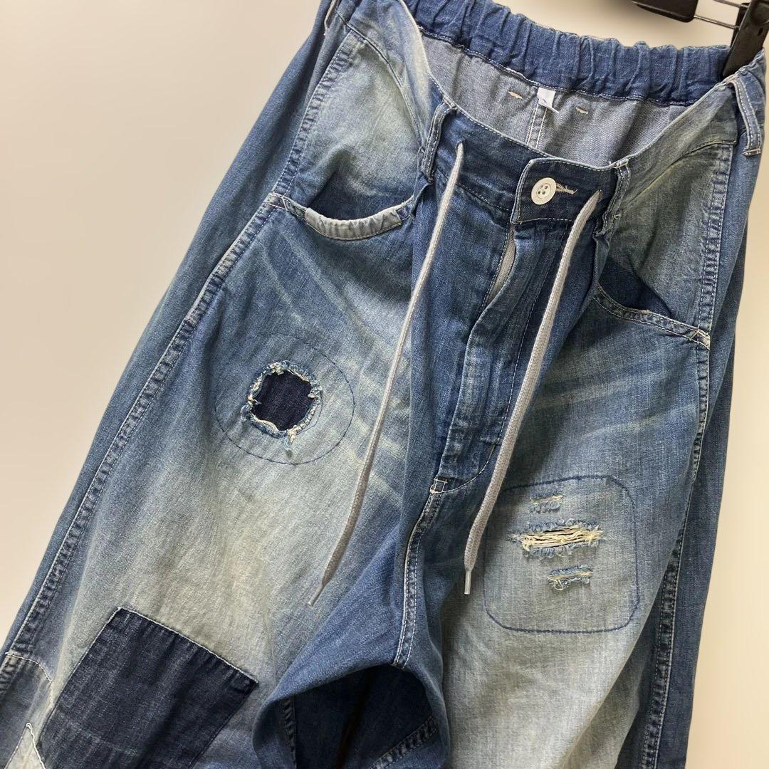 最終価格❣️完売品❣️Clip.tab ❣️7oz❣️デニム ❣️パンツ❣️パッチワーク❣️