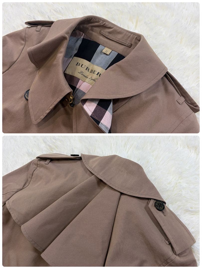 【美品】バーバリー 近年 トロピカルギャバジン トレンチコート ノバチェック M
