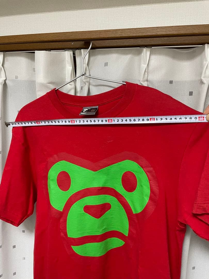 BAPE 猿顔プリント Tシャツ レッド　ベビーマイロ