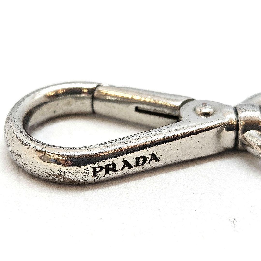 PRADA プラダ トライアングルロゴ キーリング ネックレス メタル