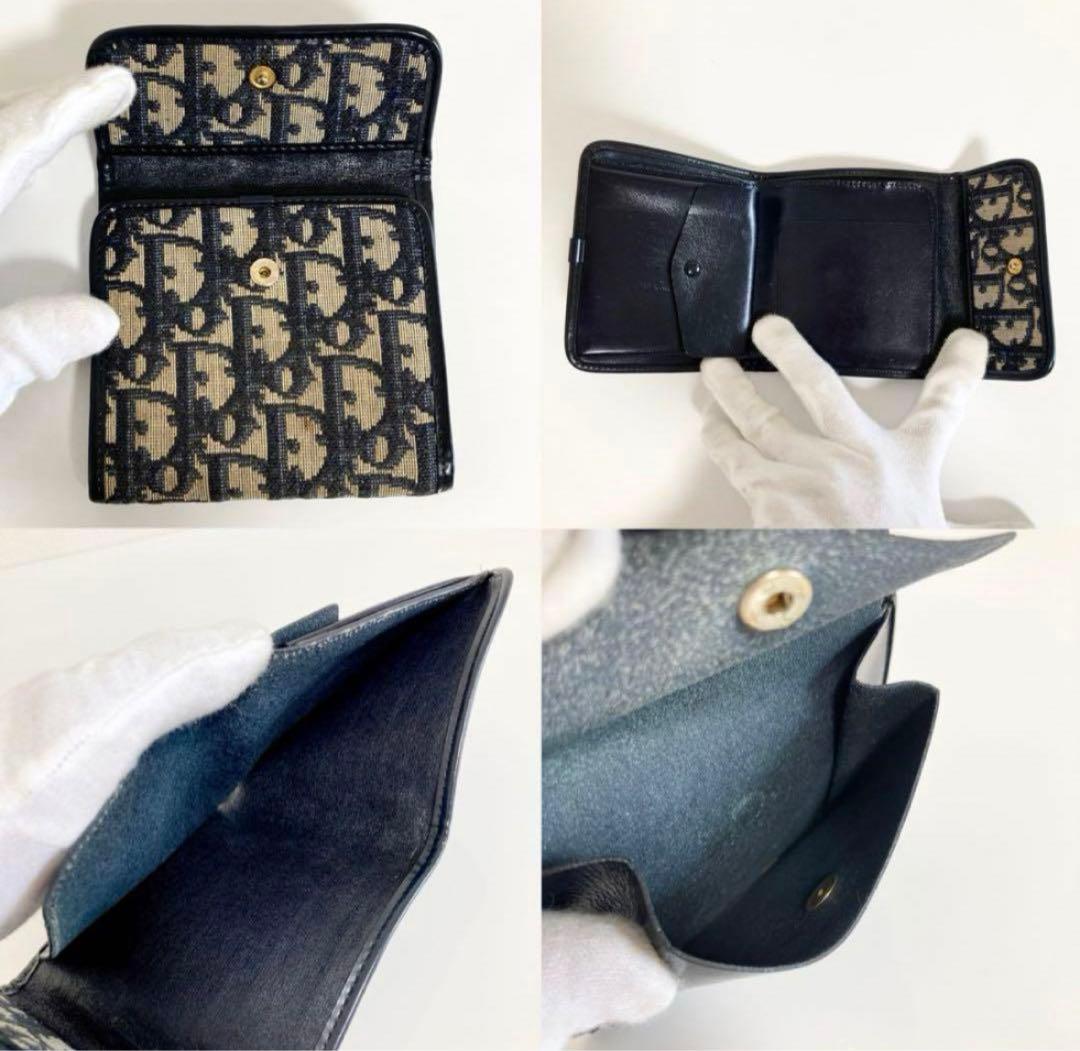 ディオール Dior トロッター 三つ折り財布 ヴィンテージ D金具 激レア