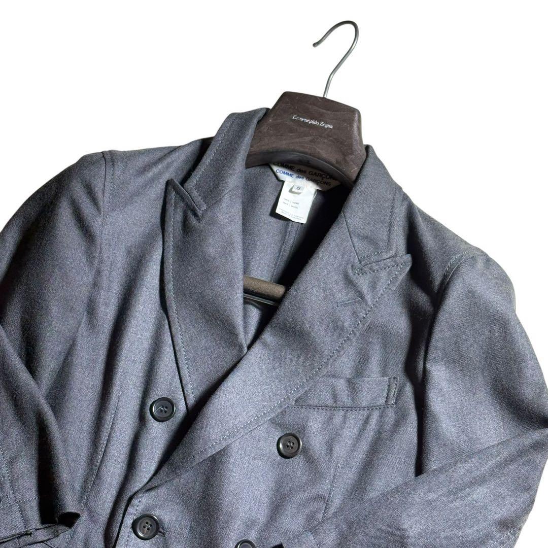 【美品】COMME des GARCONS コムコム ロングコート グレー S