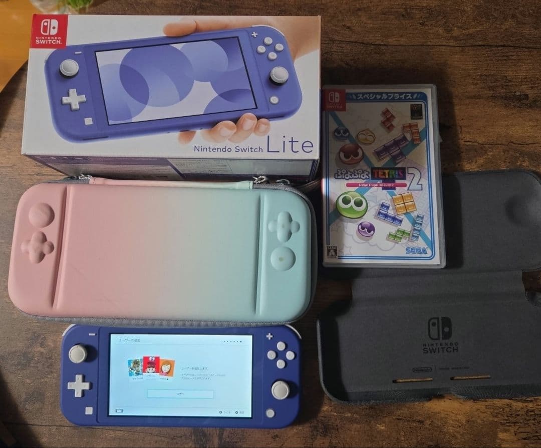 Nintendo Switch Lite ブルー本体+ぷよぷよテトリス+ケース