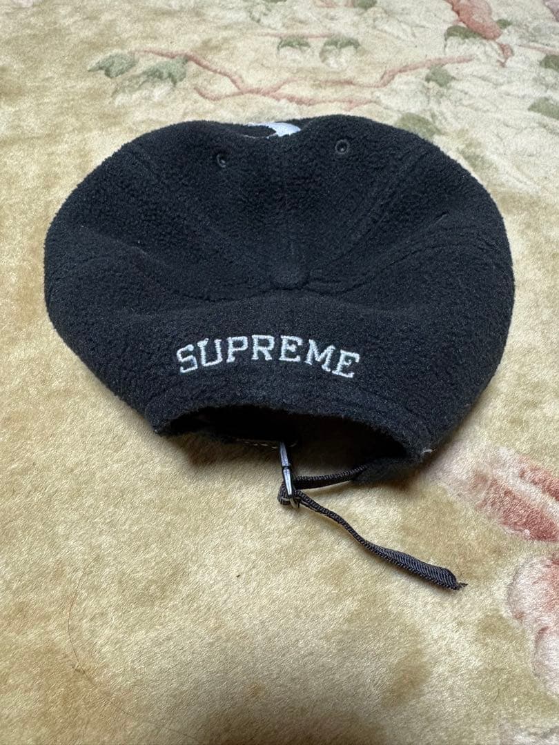 SUPREME S刺繍 黒キャップ アメリカ製