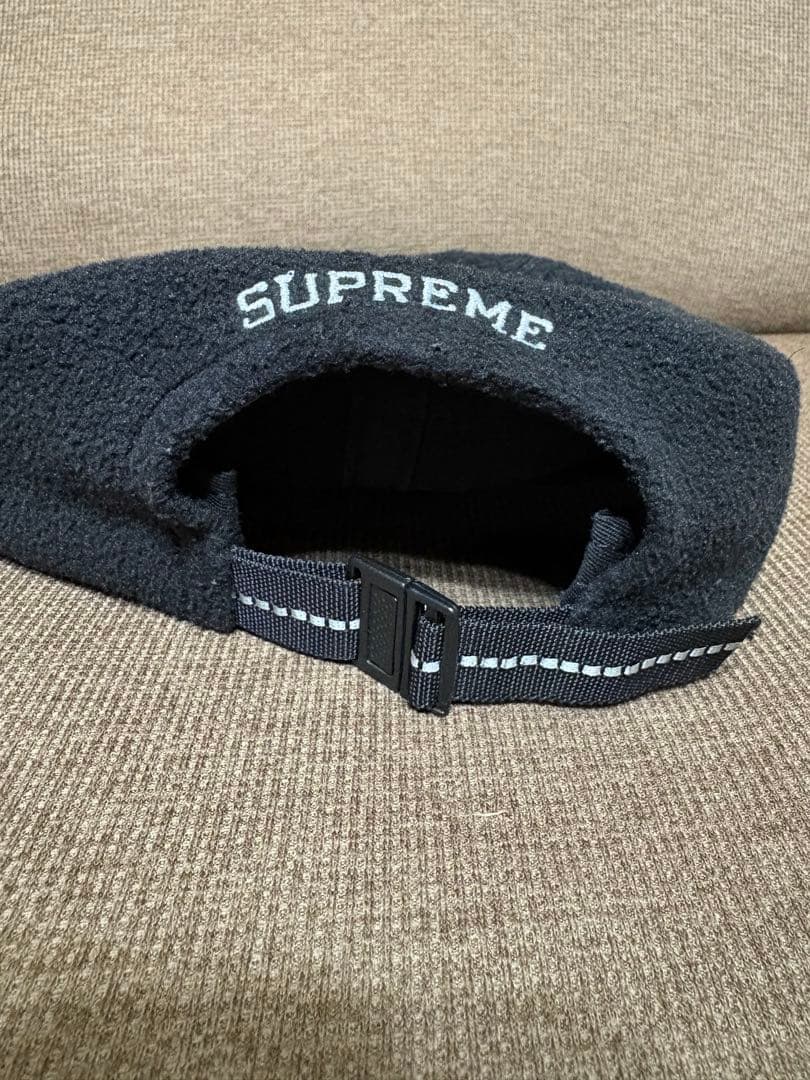 SUPREME S刺繍 黒キャップ アメリカ製