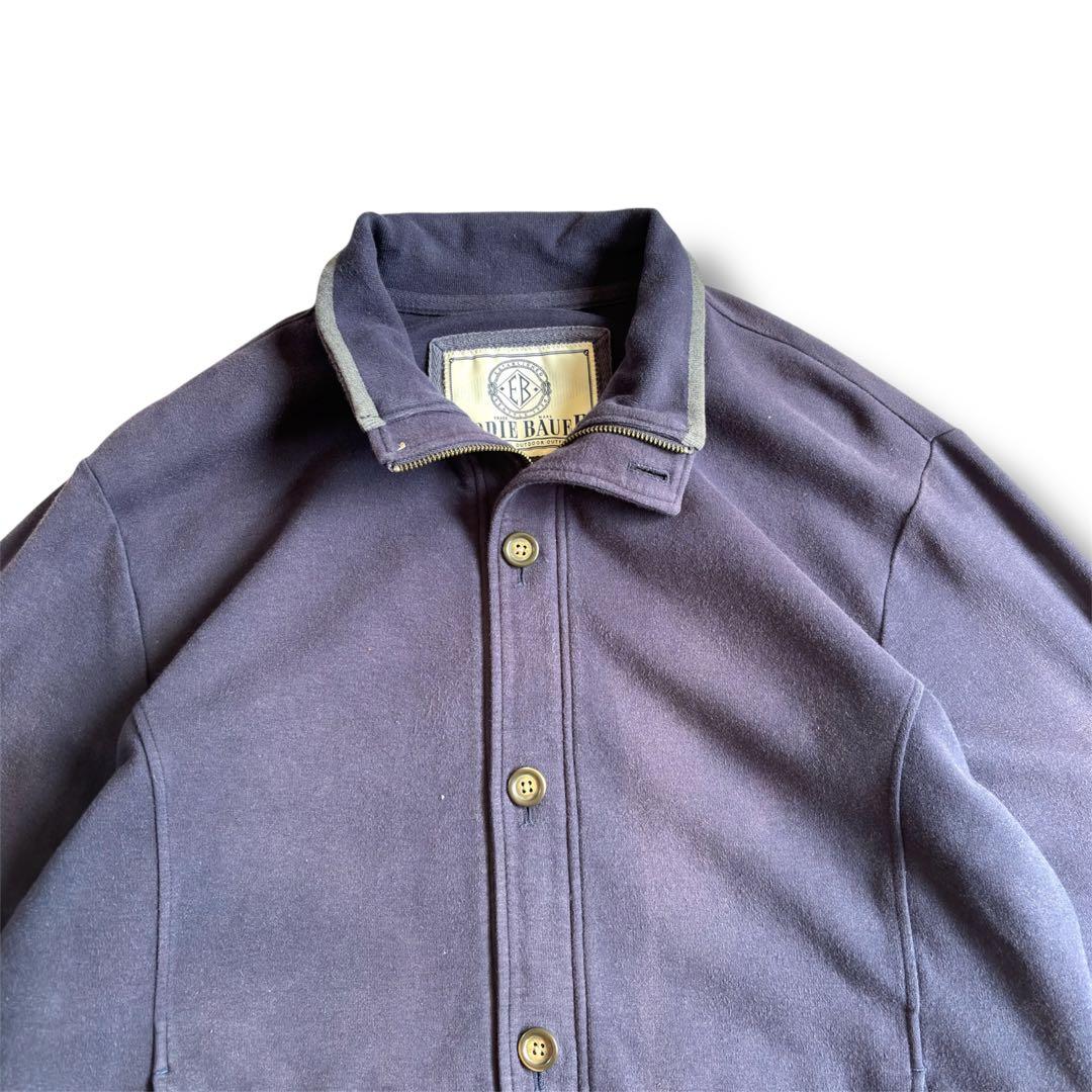 00s eddie bauer ナス紺 フェード スウェット ブルゾン