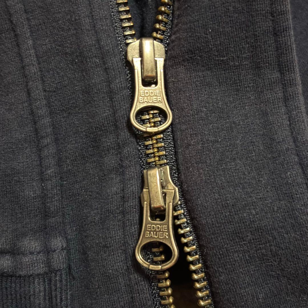 00s eddie bauer ナス紺 フェード スウェット ブルゾン