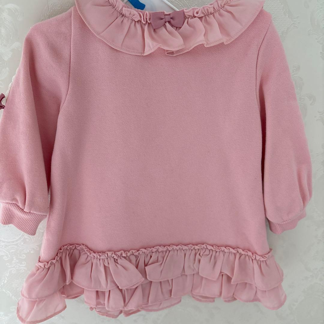 シャーリーテンプル♡うさぎピンクワンピース♡長袖♡80センチ♡美品♡