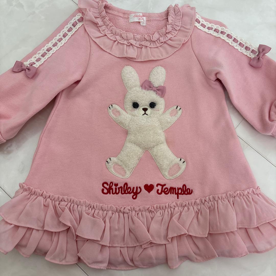 シャーリーテンプル♡うさぎピンクワンピース♡長袖♡80センチ♡美品♡