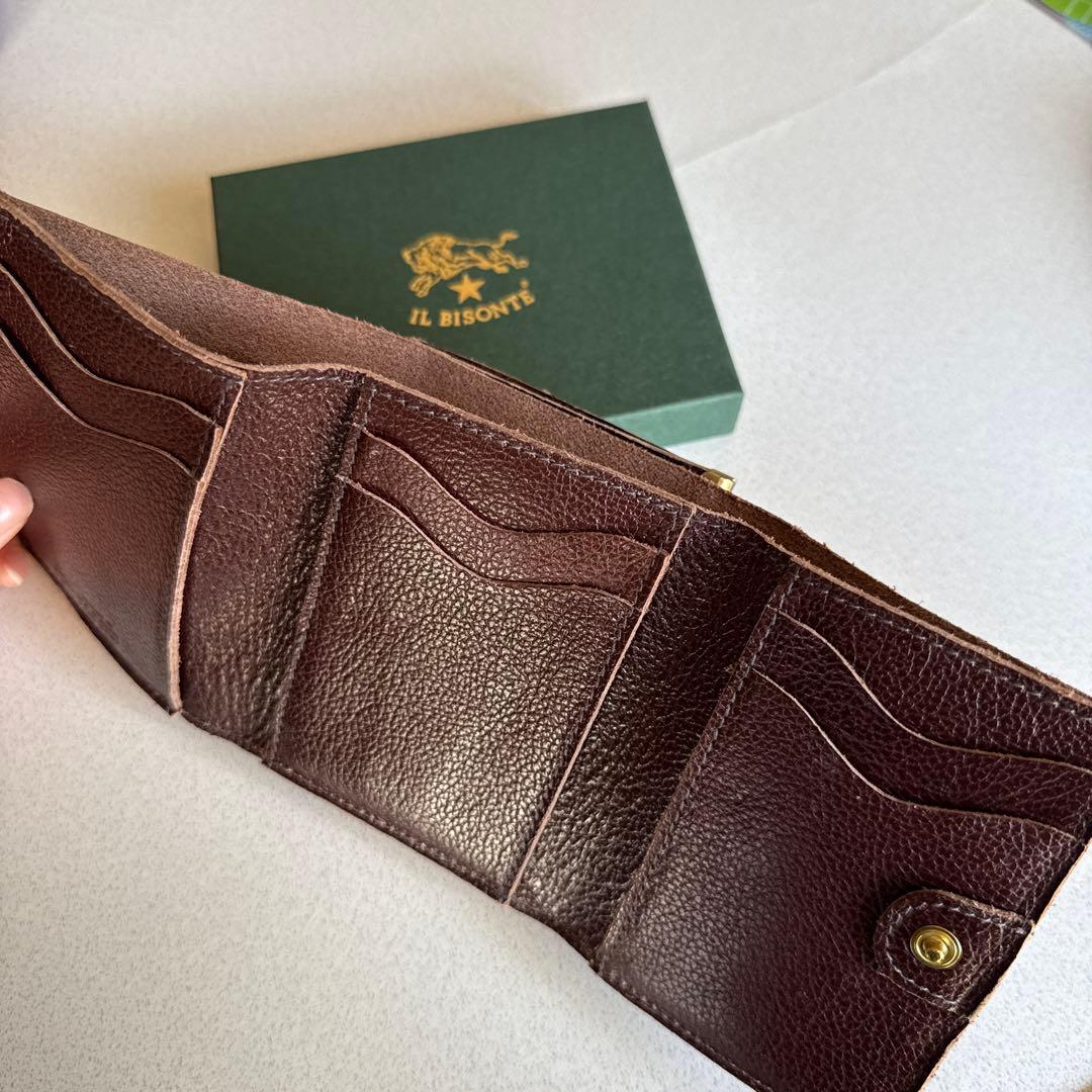 IL BISONTE ブラウン 三つ折り財布