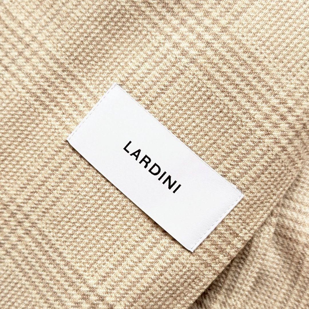 LARDINI IZUMO シャツジャケット ベージュ グレンチェック 50