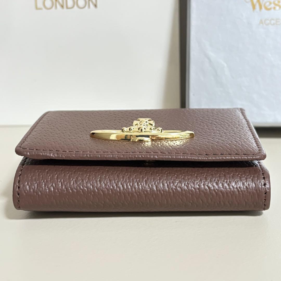 【新品未使用】Vivienne Westwoodブラウン三つ折り財布ショッパー無
