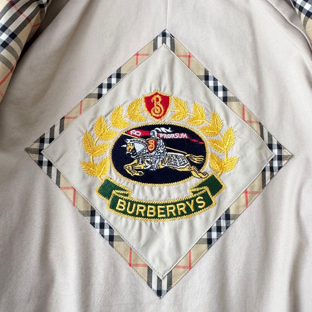 Burberrys トレンチコート 金ボタン エンブレム刺繍 ベルト付 M相当
