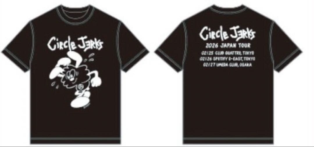 Circle Jerks verdy Tシャツ 黒 ツアー日程入りXLサイズ