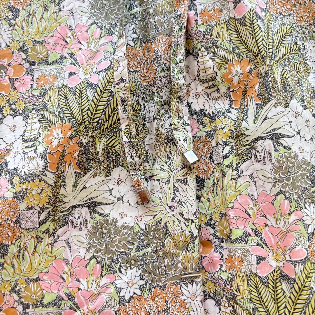 新品 carlife × LIBERTY リバティタナローン　総花柄ワンピース
