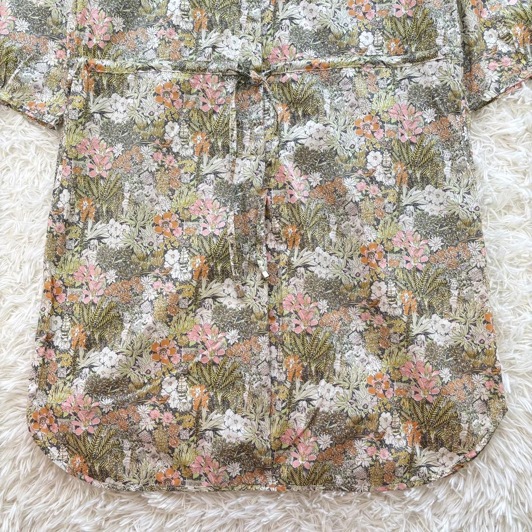 新品 carlife × LIBERTY リバティタナローン　総花柄ワンピース