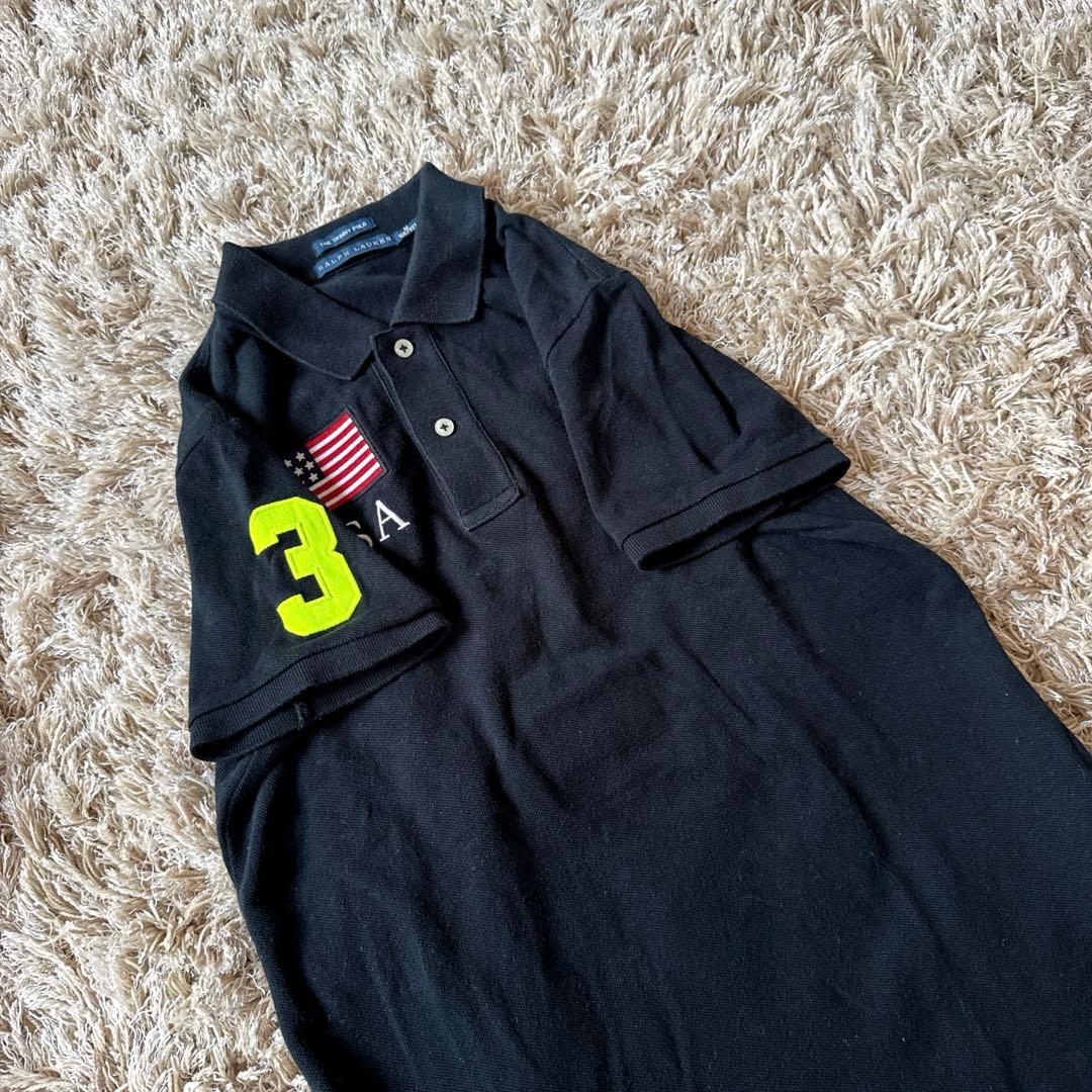ポロラルフローレン THE SKINNY POLO ビッグポニー ポロシャツ 黒