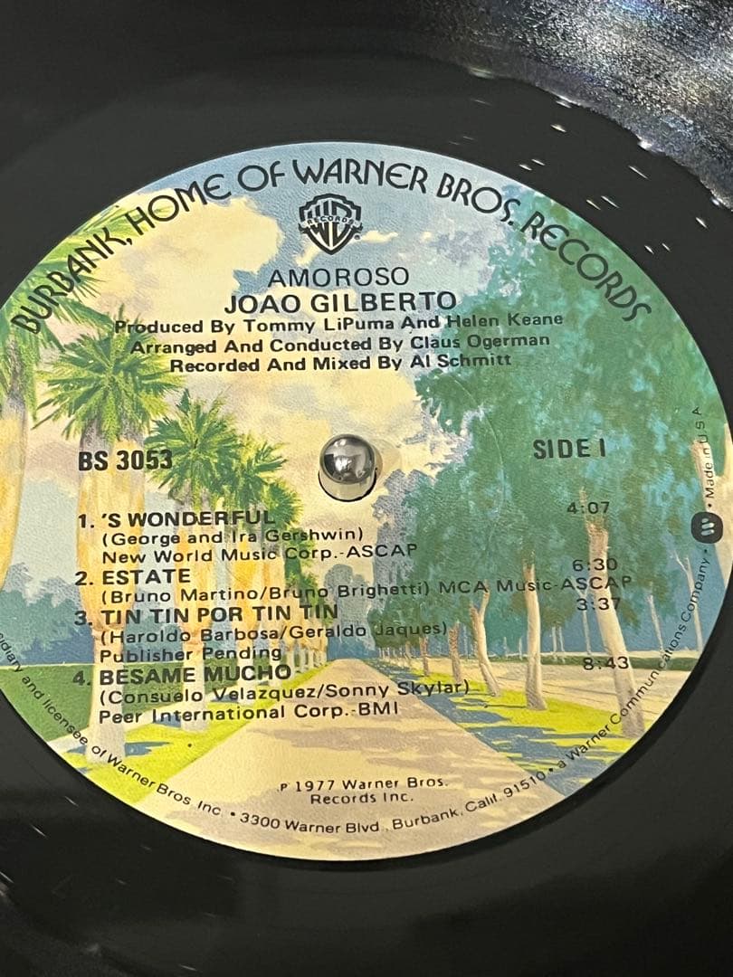 João Gilberto Amoroso レコード 1977年