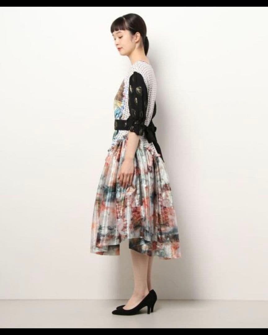 Vivienne Westwood・絵画プリントラメチュールドレスワンピース