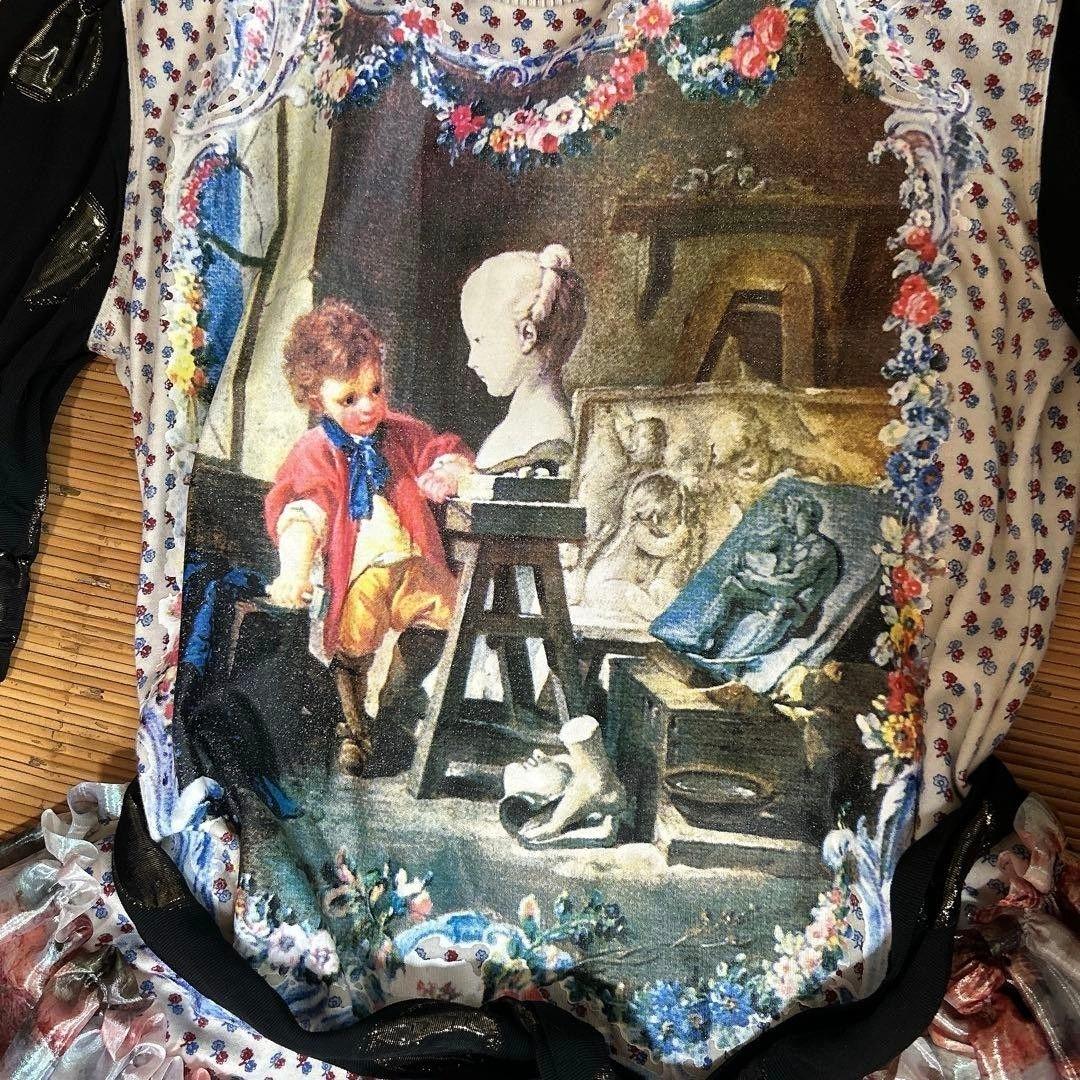 Vivienne Westwood・絵画プリントラメチュールドレスワンピース