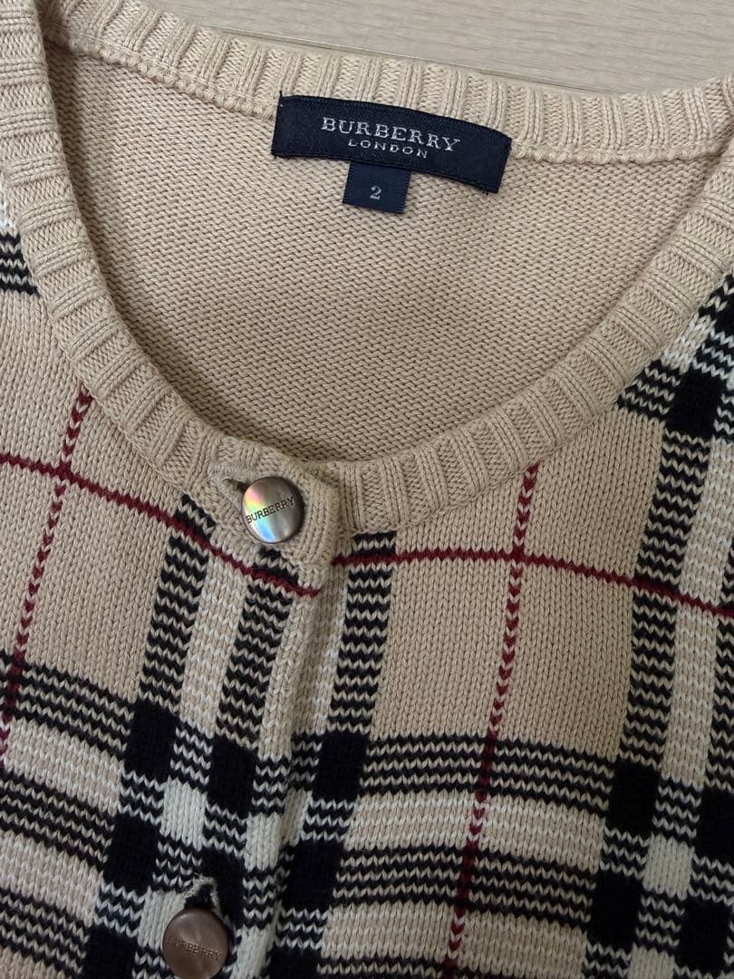 BURBERRY Londonノバチェック柄 カーディガン サイズ2