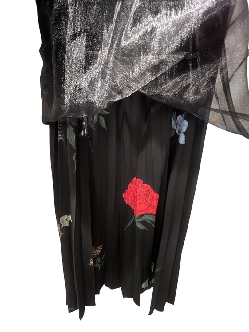 専用Ameri AMANDA SHEER PLEATS SKIRT ブラック M