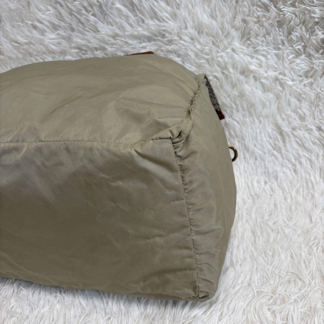美品★Felisi 2way ボストンバッグ P4 ショルダー ベージュ　大容量