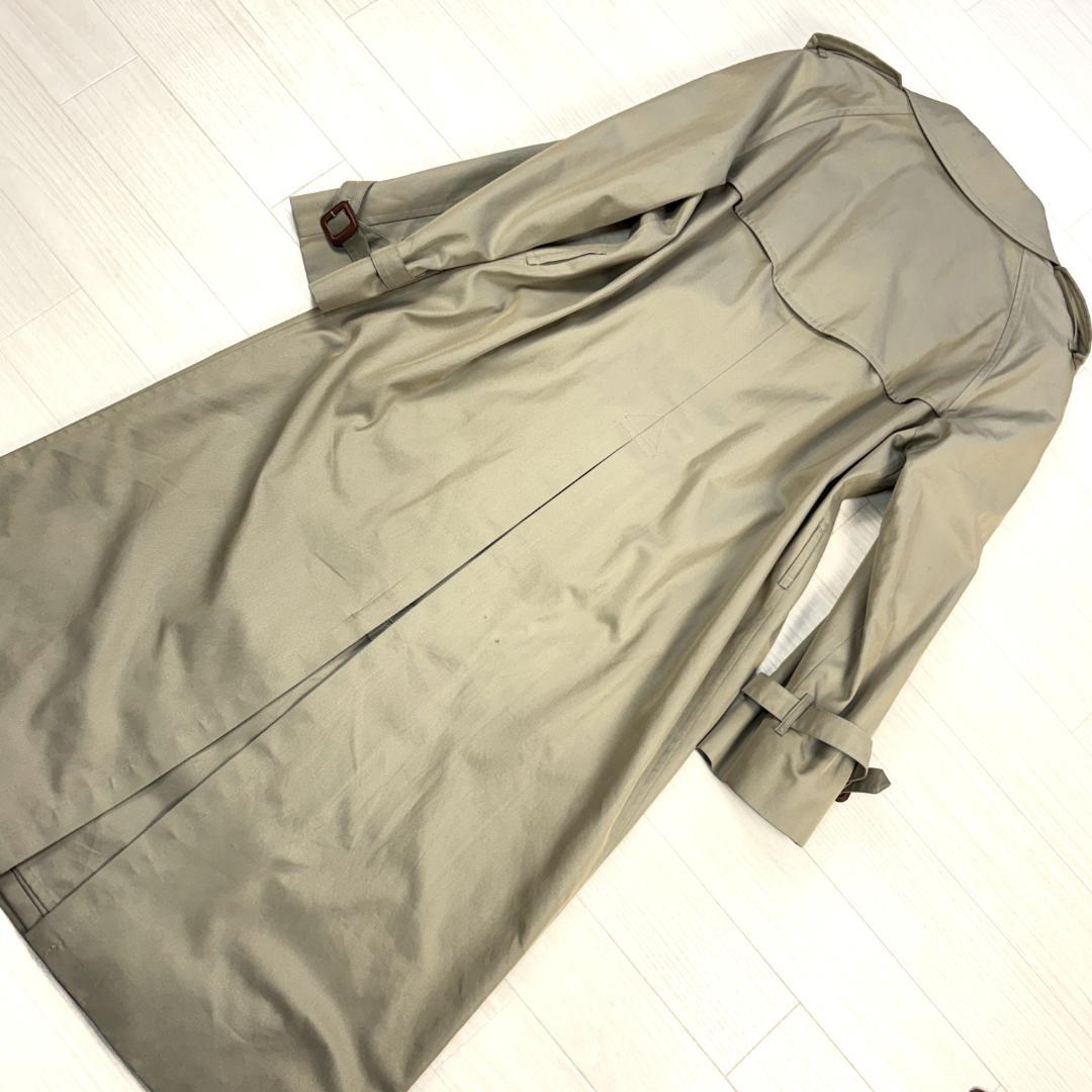 【ほぼ未使用】バーバリー 英国製 Vintage トレンチコート チェック L