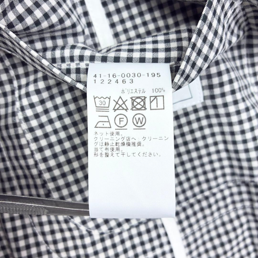 美品　ビームス　ギンガムチェック　アンコンジャケット　ストレッチ　XL　洗える