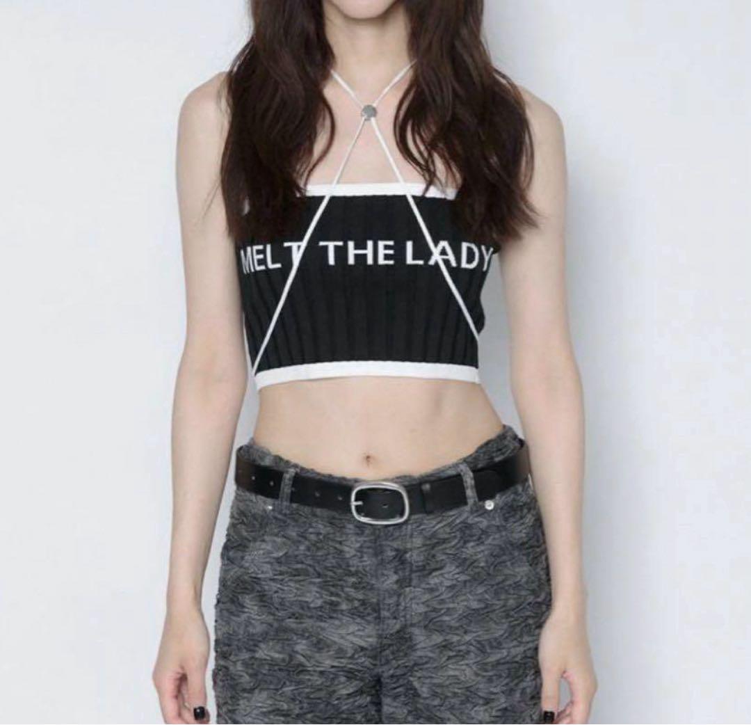 【新品未開封】MELT THE LADY logo cross camisole