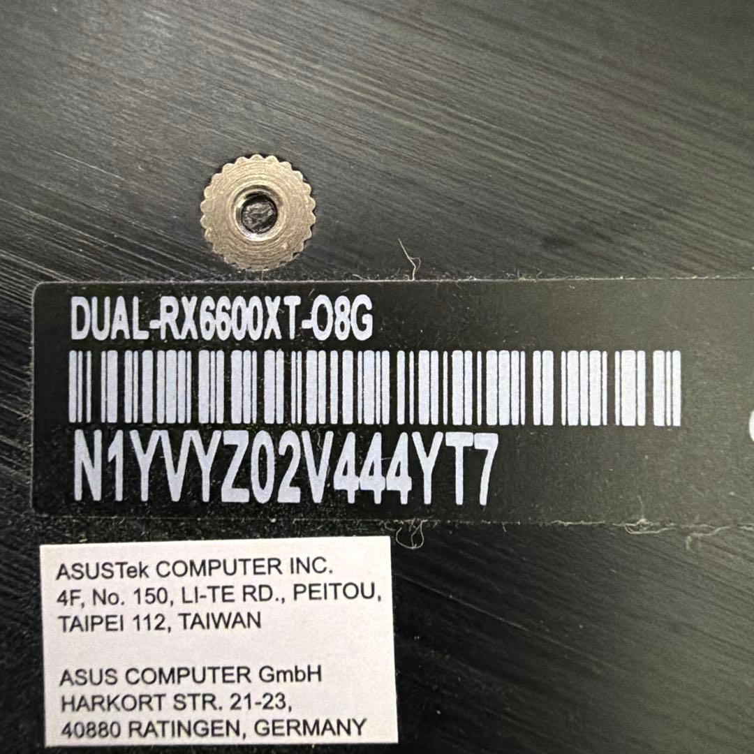 グラフィックボード・グラボ・ビデオカード ASUS DUAL RX 6600 XT 8GB