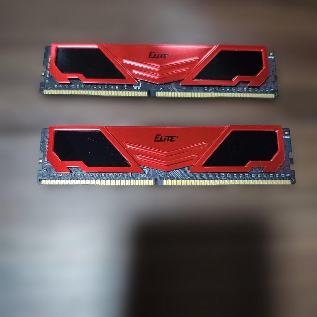 【週末大特価】TEAM　DDR4 3200MHz 8GB メモリー２枚セット