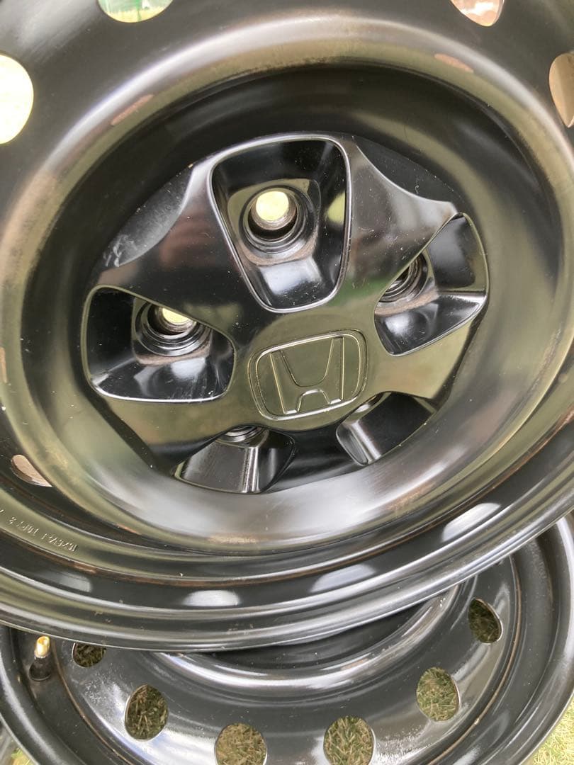 ホンダ 16インチ ブラックホイールスチールエレメントyh2ホイールキャップ付き