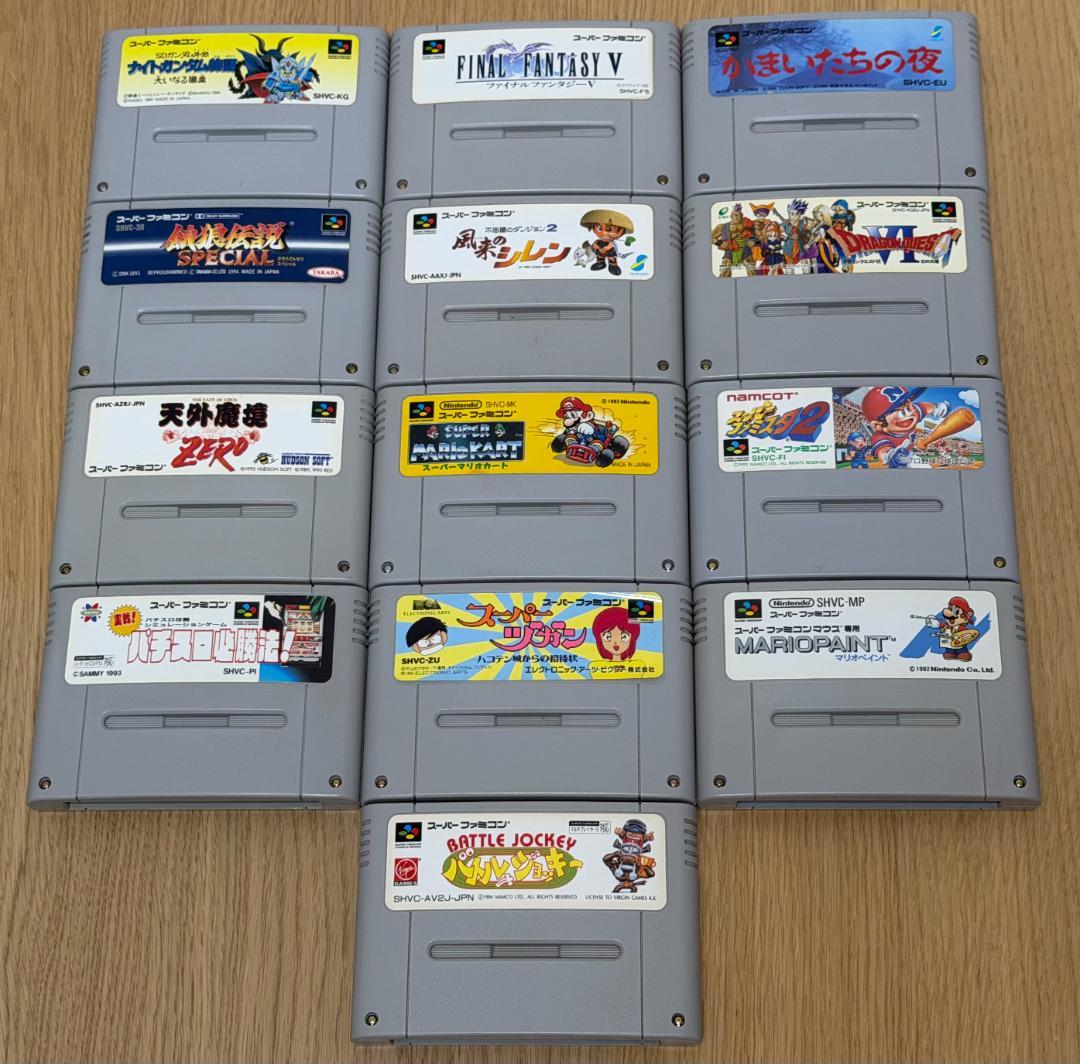 スーパーファミコン 本体＋ソフト13本セット 動作確認済み（S端子ケーブル付き）