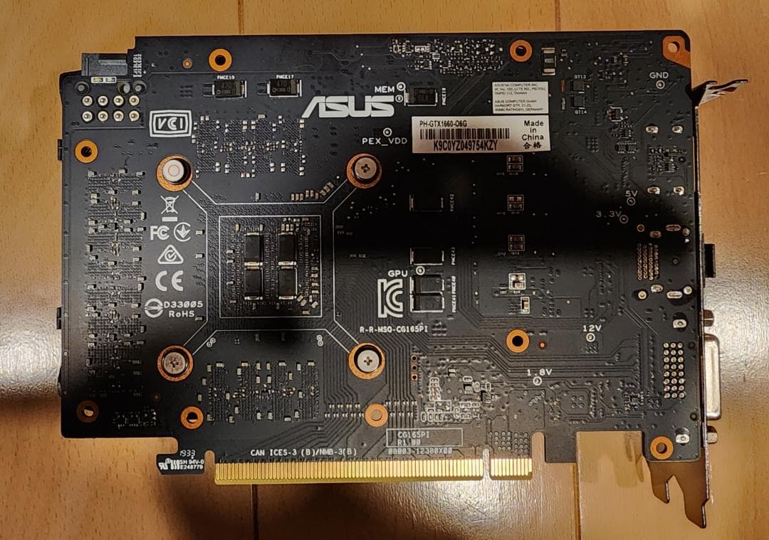 グラフィックボード・グラボ・ビデオカード ASUS PHOENIX GeForce GTX 1660 6GB