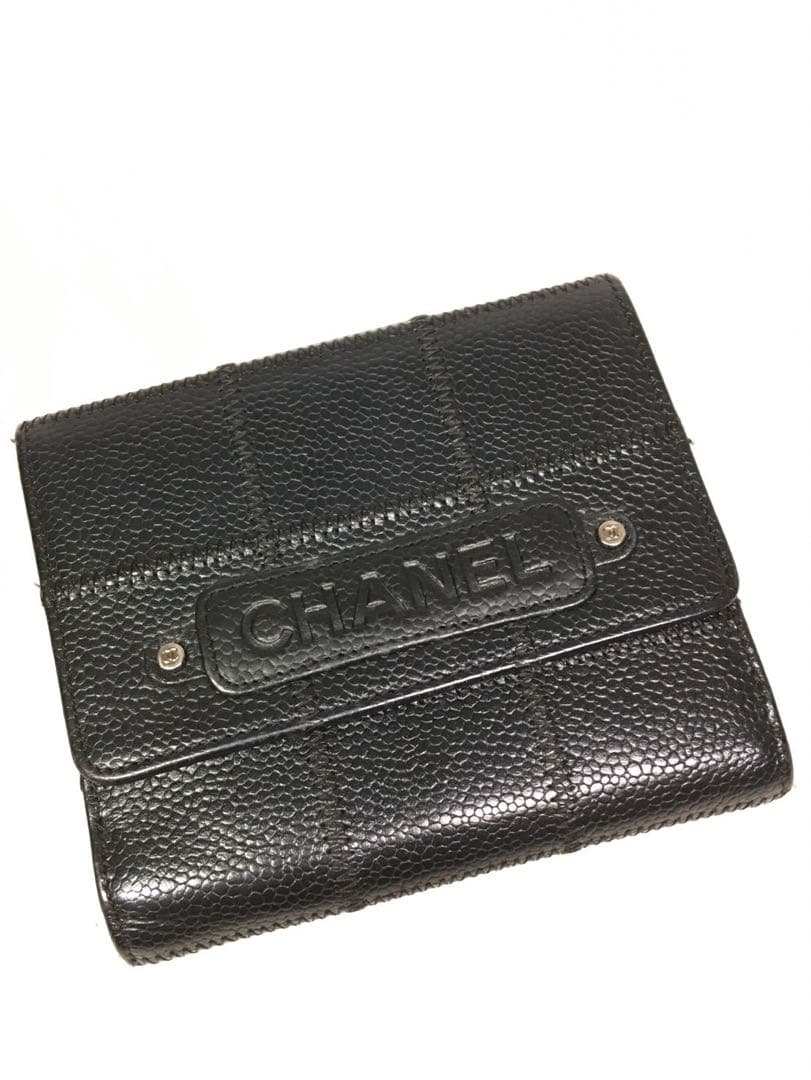 美品　シャネル　キャビアスキン　財布