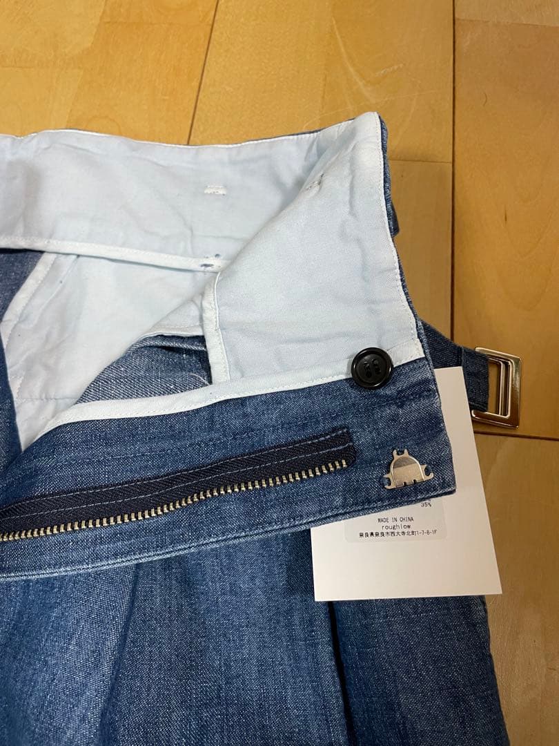【値下げ】新品タグ付き　roughlow デニムサイズレスパンツ　size1