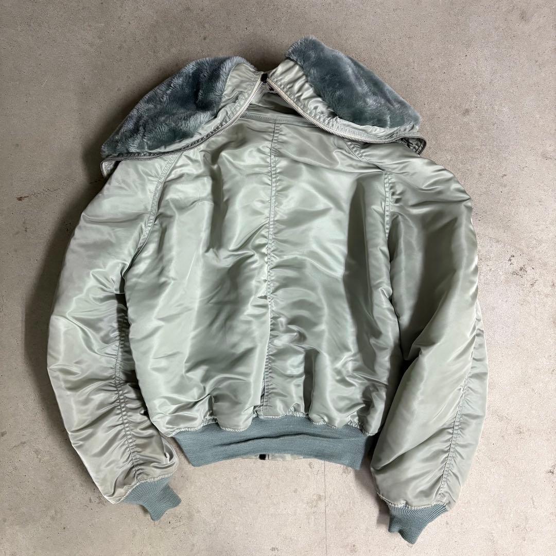 90s AVIREX アヴィレックス　 n-2b y2k 希少カラー シルバー