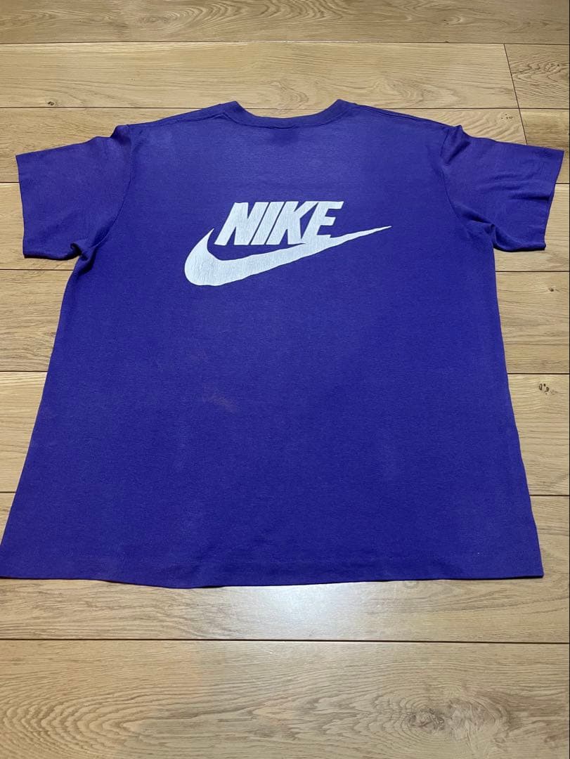 80s ナイキ NIKE Tシャツ バックプリント 紺タグビンテージ