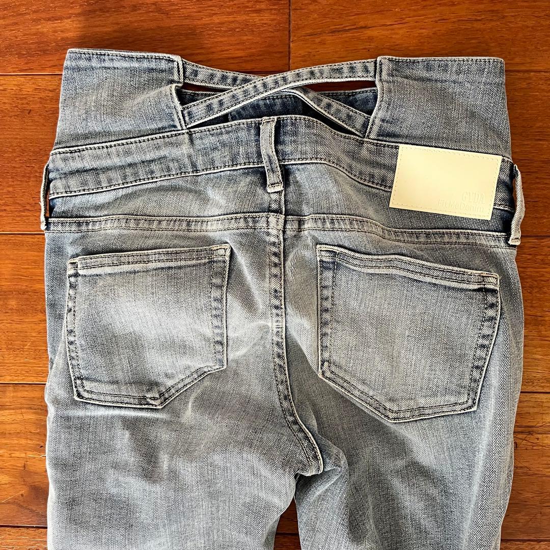 完売品　ジェイダ　 ハイウエスト　ウエストクロス　スキニーデニムパンツ