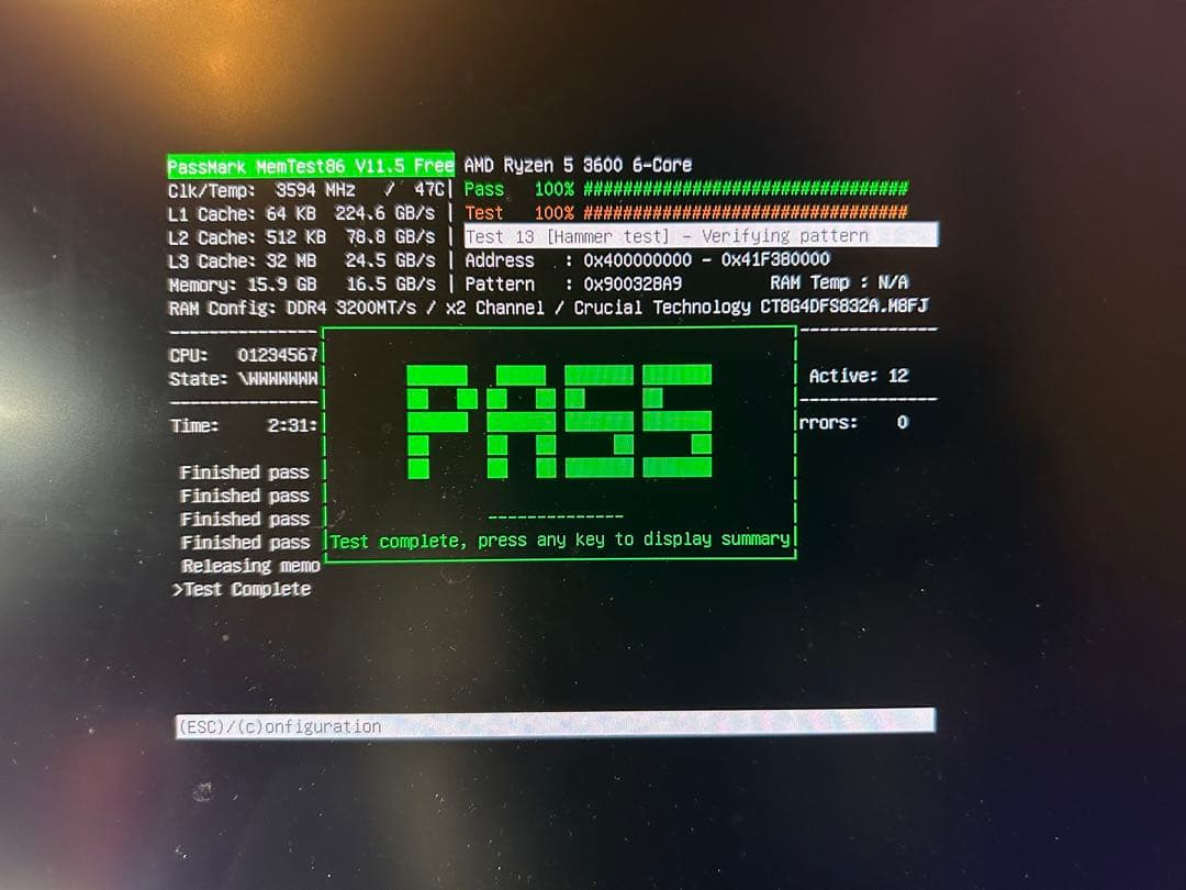 Crucial 16GB(8GB×2) KIT DDR4-3200