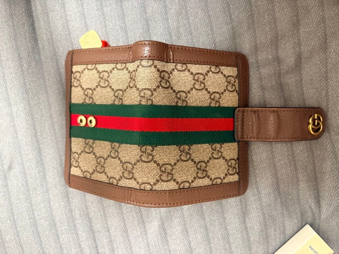 GUCCI 折り財布 シェリーライン ブラウン