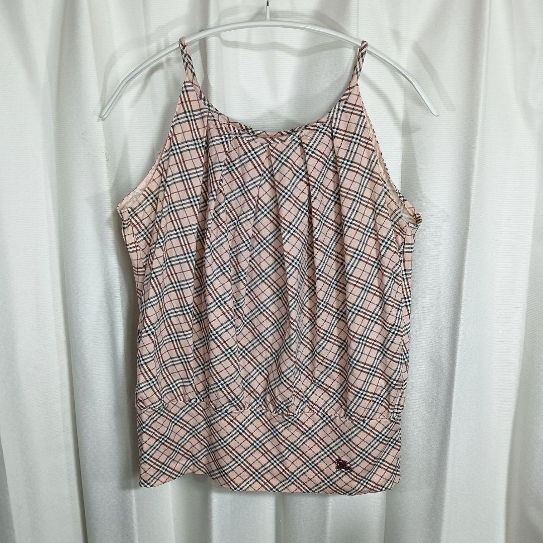 【美品】BURBERRY ピンク系 ノバチェック キャミソール サイズ38